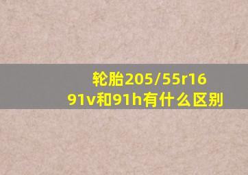 轮胎205/55r16 91v和91h有什么区别